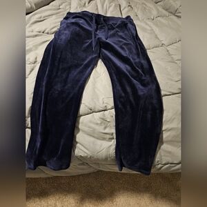 Woman's Navy Blue Velvet Pants